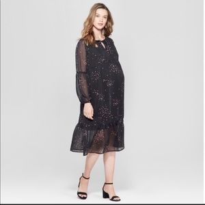 Isabel Flowy Maternity Dress, Sz XXL, Black